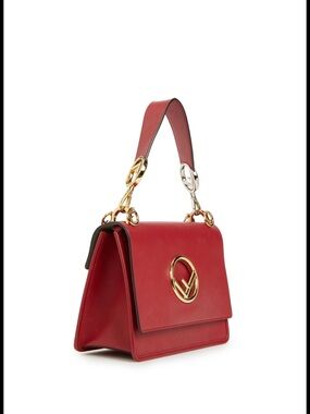 Fendi Kan I F Red Shoulder Bag Double Strap